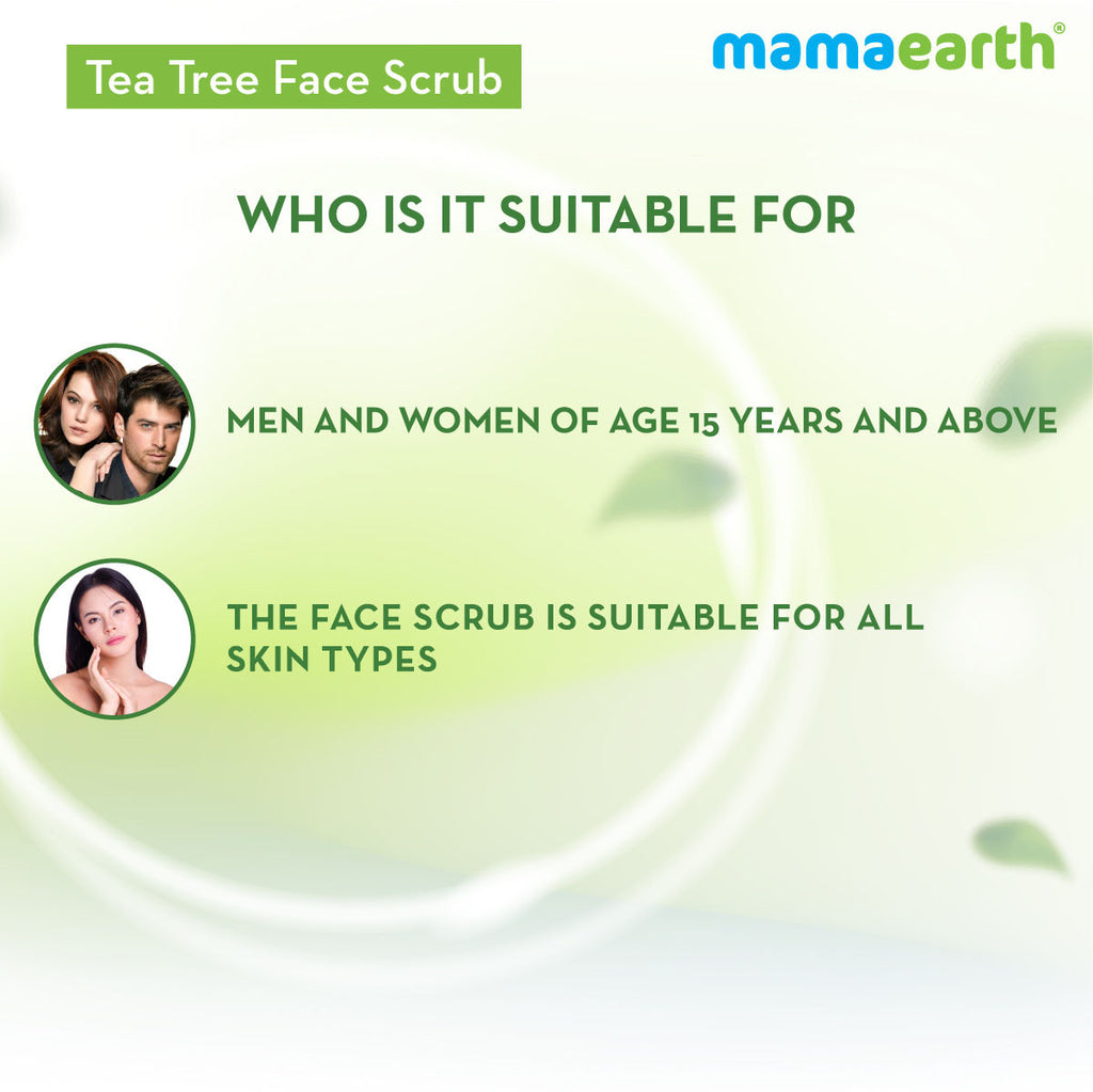Tea Tree Face Scrub With Tea Tree And Neem For Skin Purification