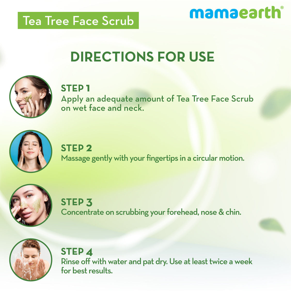 Tea Tree Face Scrub With Tea Tree And Neem For Skin Purification