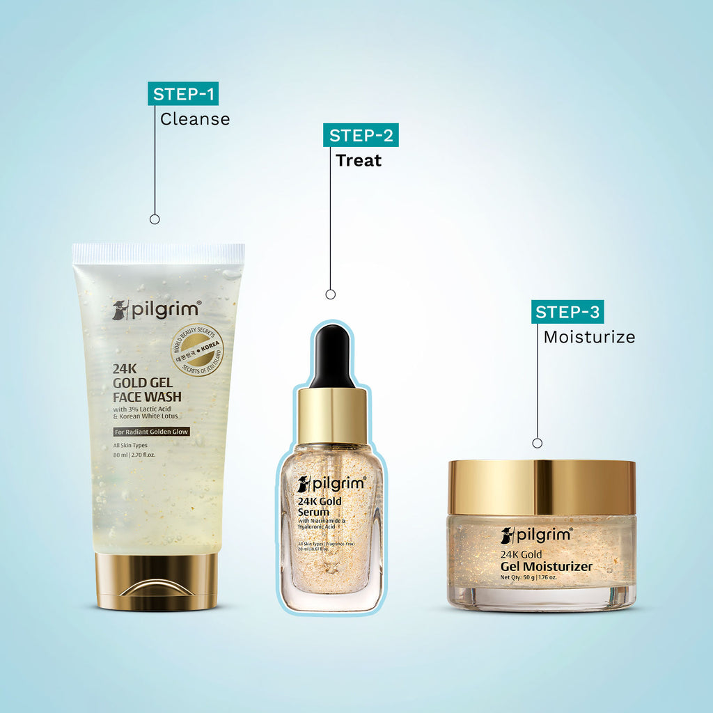 24K Gold Face Serum with Niacinamide & Hyaluronic Acid