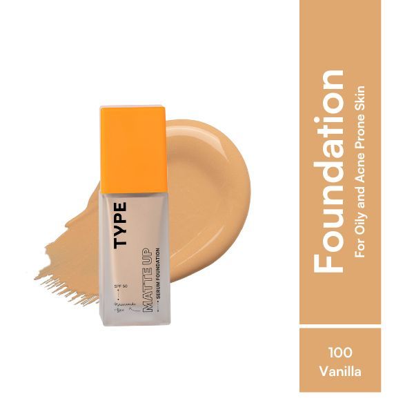 Mattifying Liquid Serum Foundation SPF 50 PA++++ Oily & Acne Prone Skin 12 Hrs Stay - Biscotti