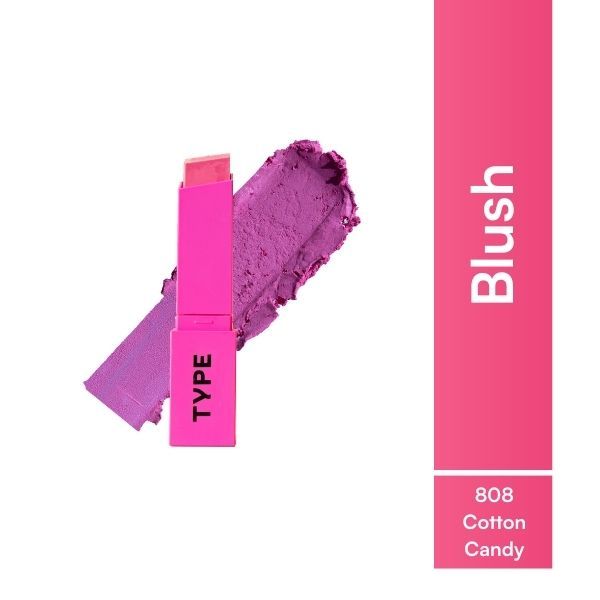 Blush Stick Easy To Blend with Squalane & Tripeptides For Dry Skin - 808 Cotton Candy