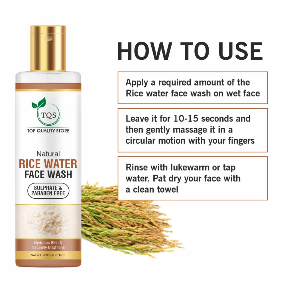 Rice Water Face Wash For Glass Skin Brightens, Tightens & Evens Skin Tone Suitable For All Skin