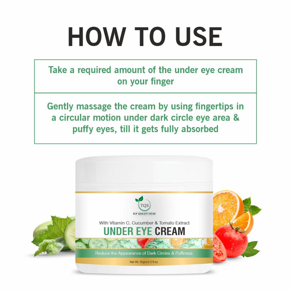 Under Eye Cream With Vitamin C, Cucumber Extract Dark Circles, Eye Puffiness & Wrinkles