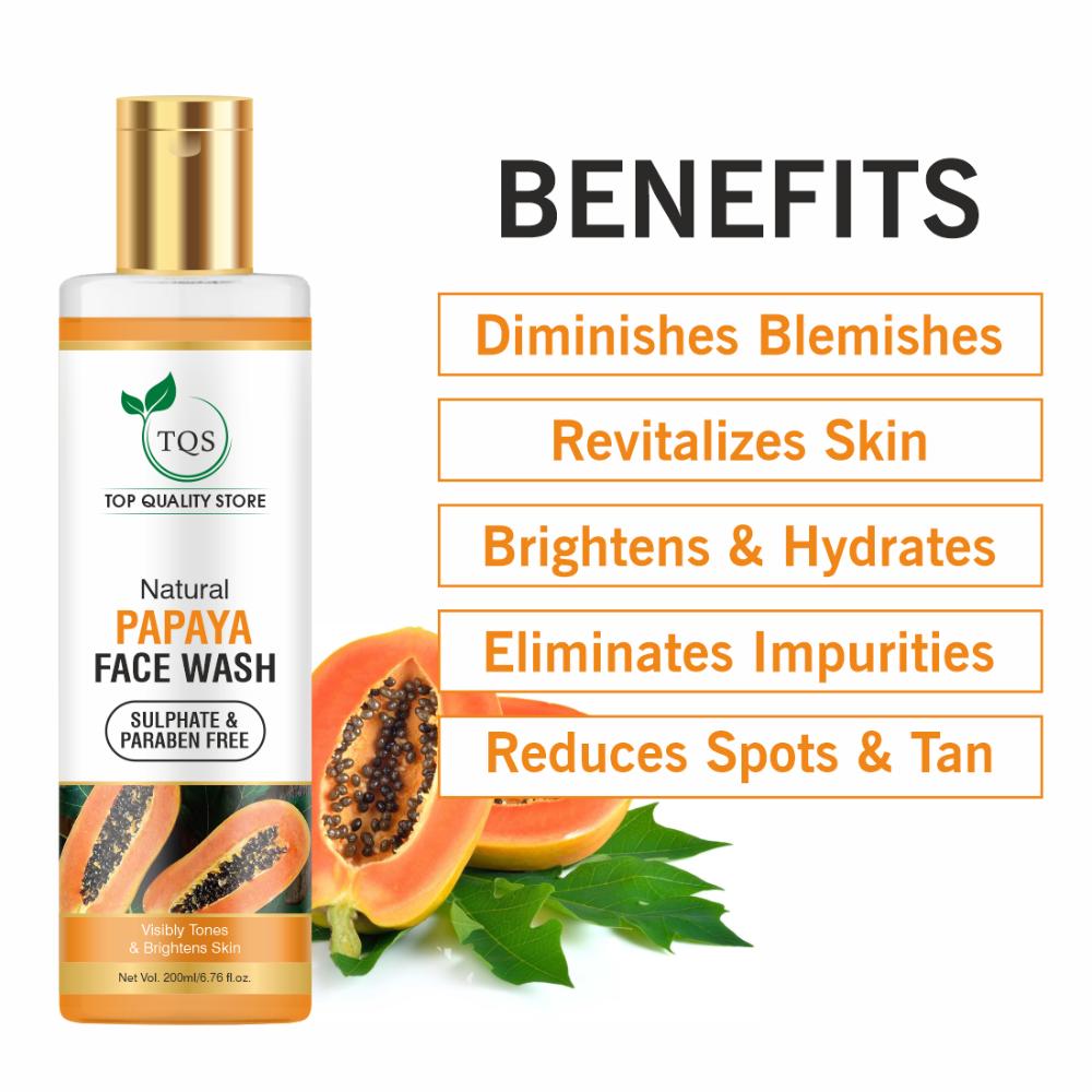 Papaya Face Wash For Tan Removal, Dead Skin & Dark Spots Removal For A Clear & Glowing Skin