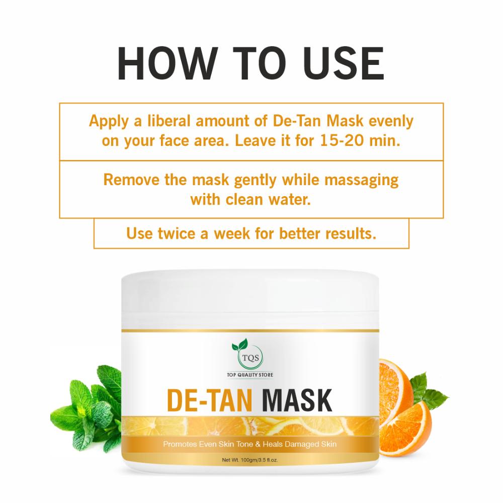 De Tan Face Mask For For Blackhead & Tan Removal, Glowing Skin