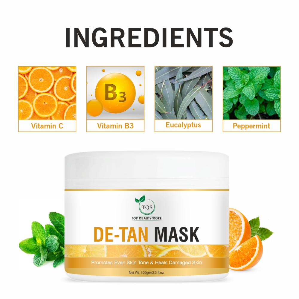 De Tan Face Mask For For Blackhead & Tan Removal, Glowing Skin