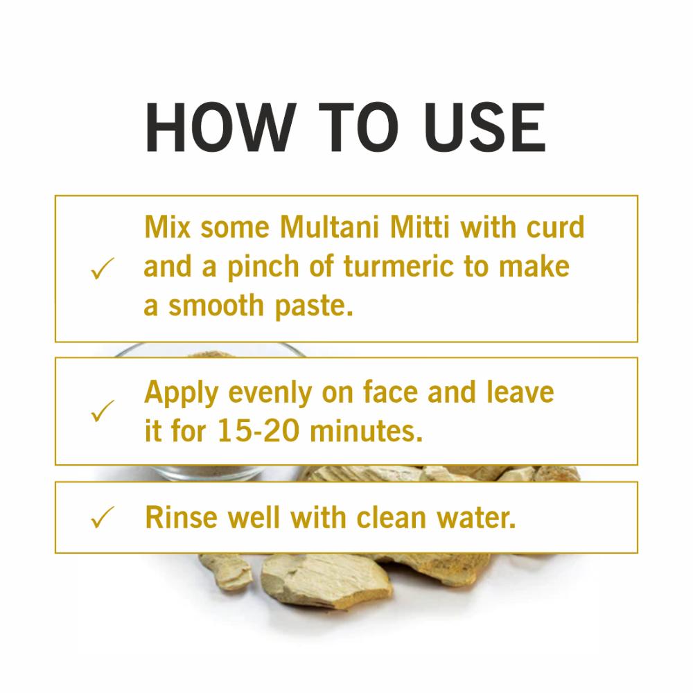 100% Organic Natural Multani Mitti Powder Skin & Hair Care Treats Tanning & Pigmentation