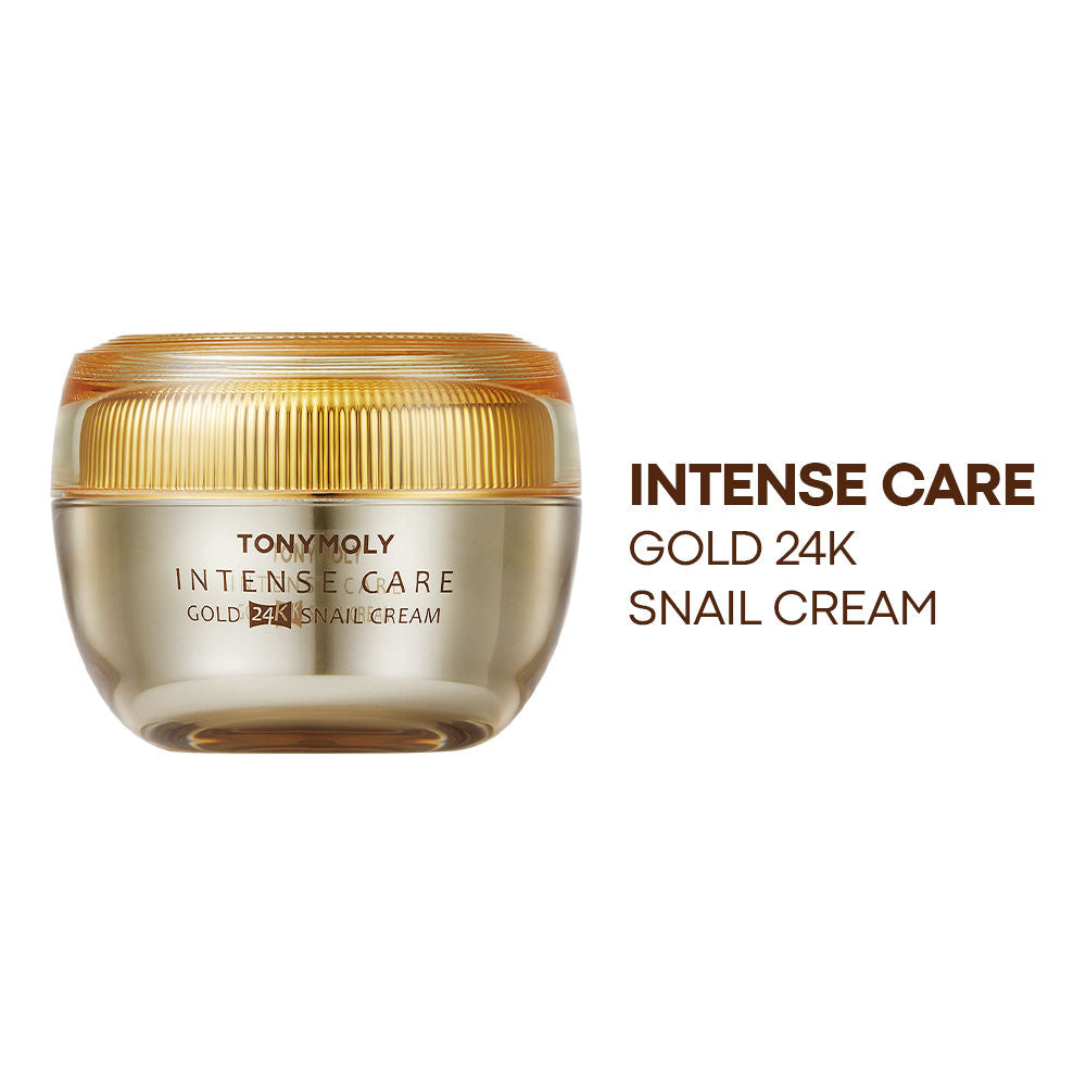 Korean Intense Care Gold 24K Snail Cream with Niacinamide to Brighten & Firm Dry,Dull Skin
