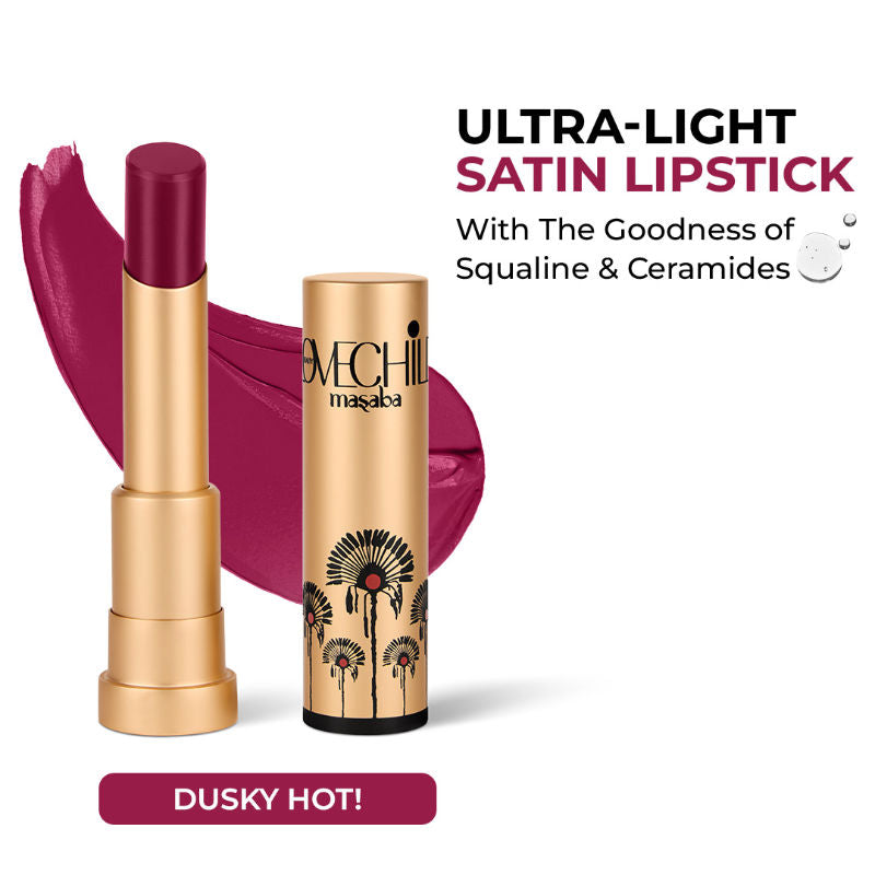 Ultra - Light Lush Creme Lipsticks, Enriched with Ceramides and Shea Butter - Dusky Hot!