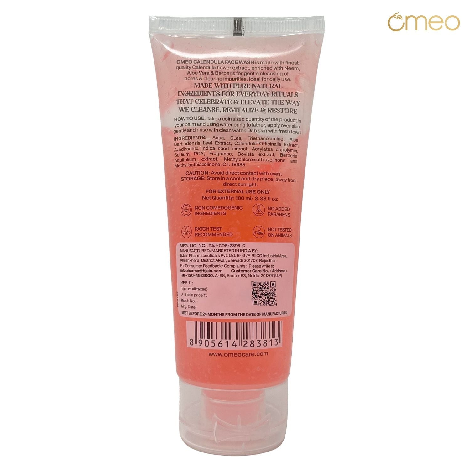 Calendula Face Wash - Gentle, Daily Use, Safe For All Skin Types