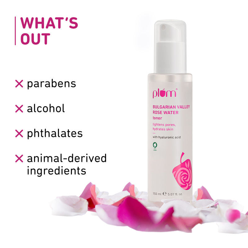 Bulgarian Valley Rose Water Alcohol-Free Spray Toner With Hyaluronic Acid- Hydrates & Refreshes