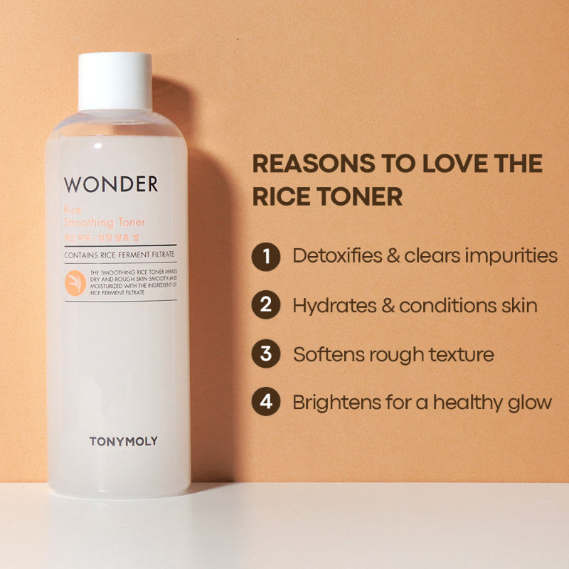 Korean Wonder Rice Smoothing Toner-Hydrates, Brightens, Clarifies Dry & Combination Skin