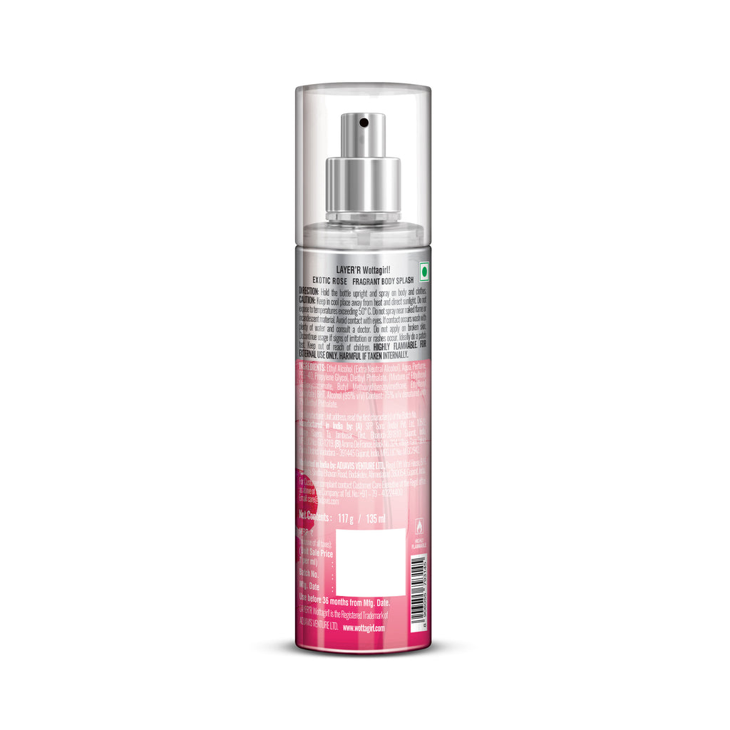 Wottagirl! Exotic Rose Body Mist Spray For Her