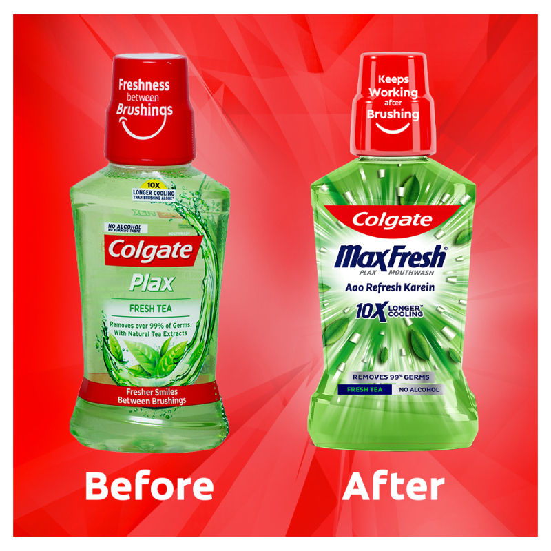 Maxfresh Plax Antibacterial Mouthwash, Fresh Tea