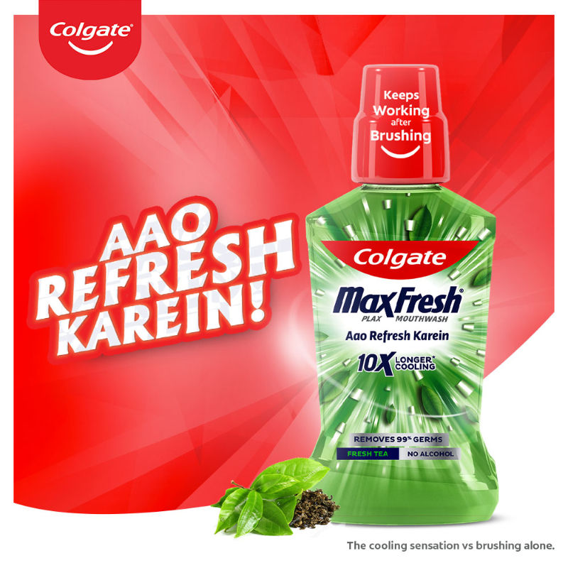 Maxfresh Plax Antibacterial Mouthwash, Fresh Tea
