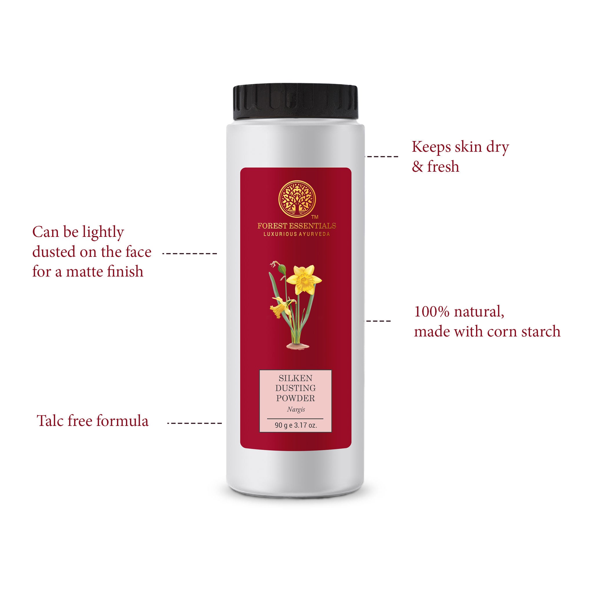 Silken Dusting Powder Nargis Natural Powder - Highly Absorbent