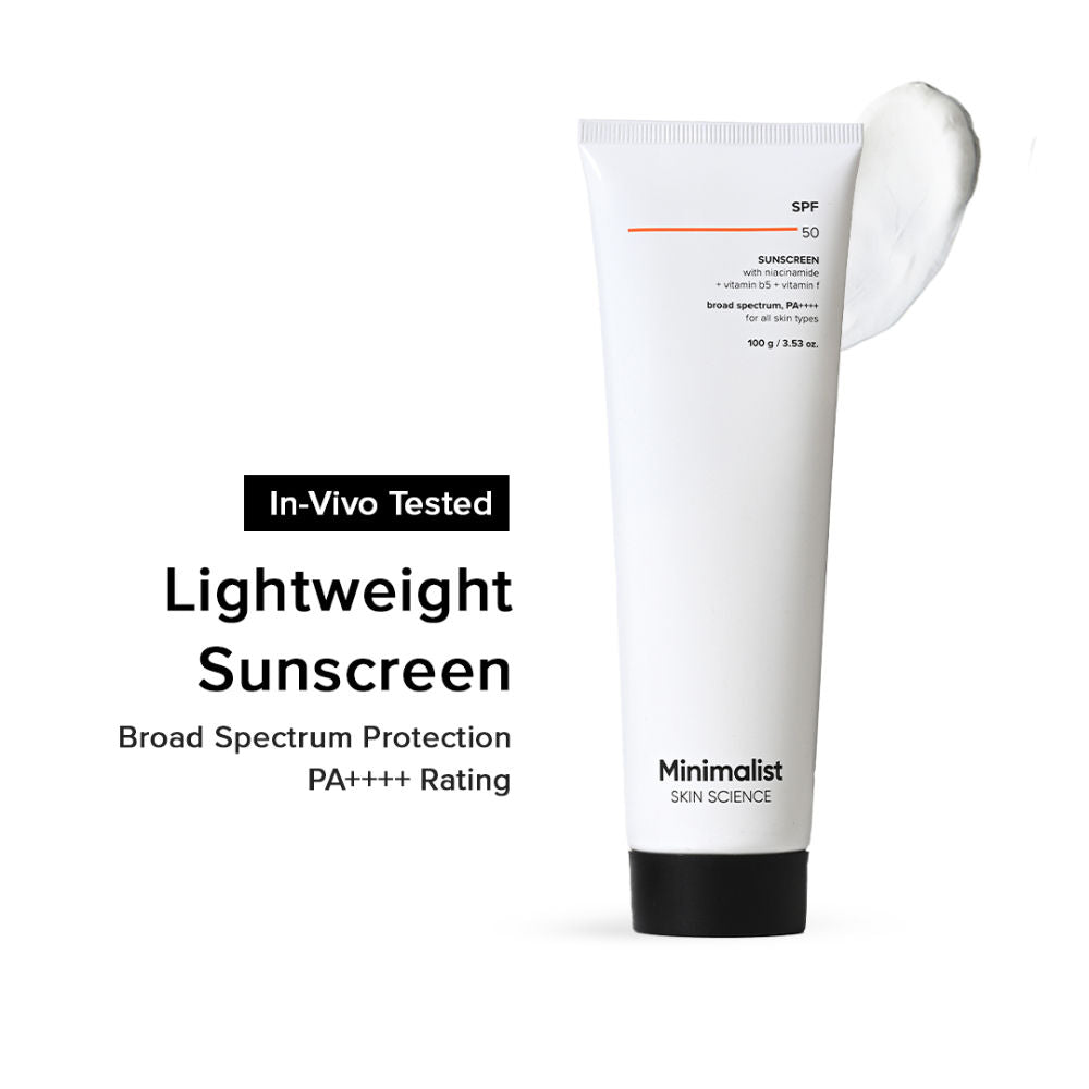 SPF 50 PA ++++ Sunscreen With Multi-Vitamin For Reducing Photoaging & No White Cast - 100g