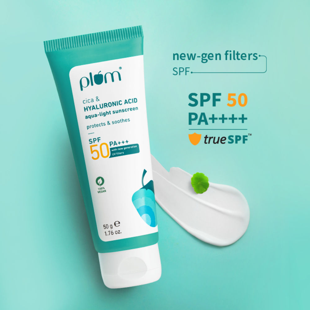 Cica & Hyaluronic Aqua-Light SPF Sunscreen 50 PA+++, For Oily, Normal & DrySkin,SoothesSkin