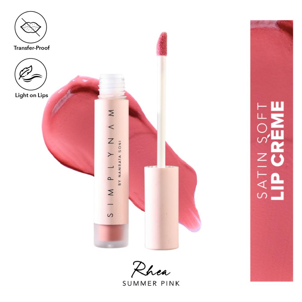 Satin Soft Lip Creme, Hydrating, Botanical Colour for Everyday Lips - Rhea