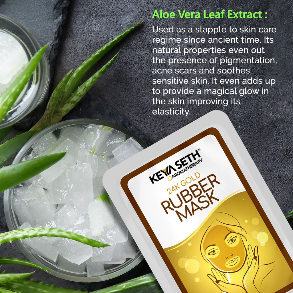 Keya Seth Aromatherapy, 24k Gold Rubber Facial Mask For Brightening & Whitening