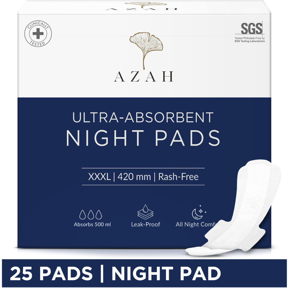 XXXL Night Sanitary Pads For Women,, Extra Large Night Pads , 3x More Leakproof - Box of 25 - 25pcs