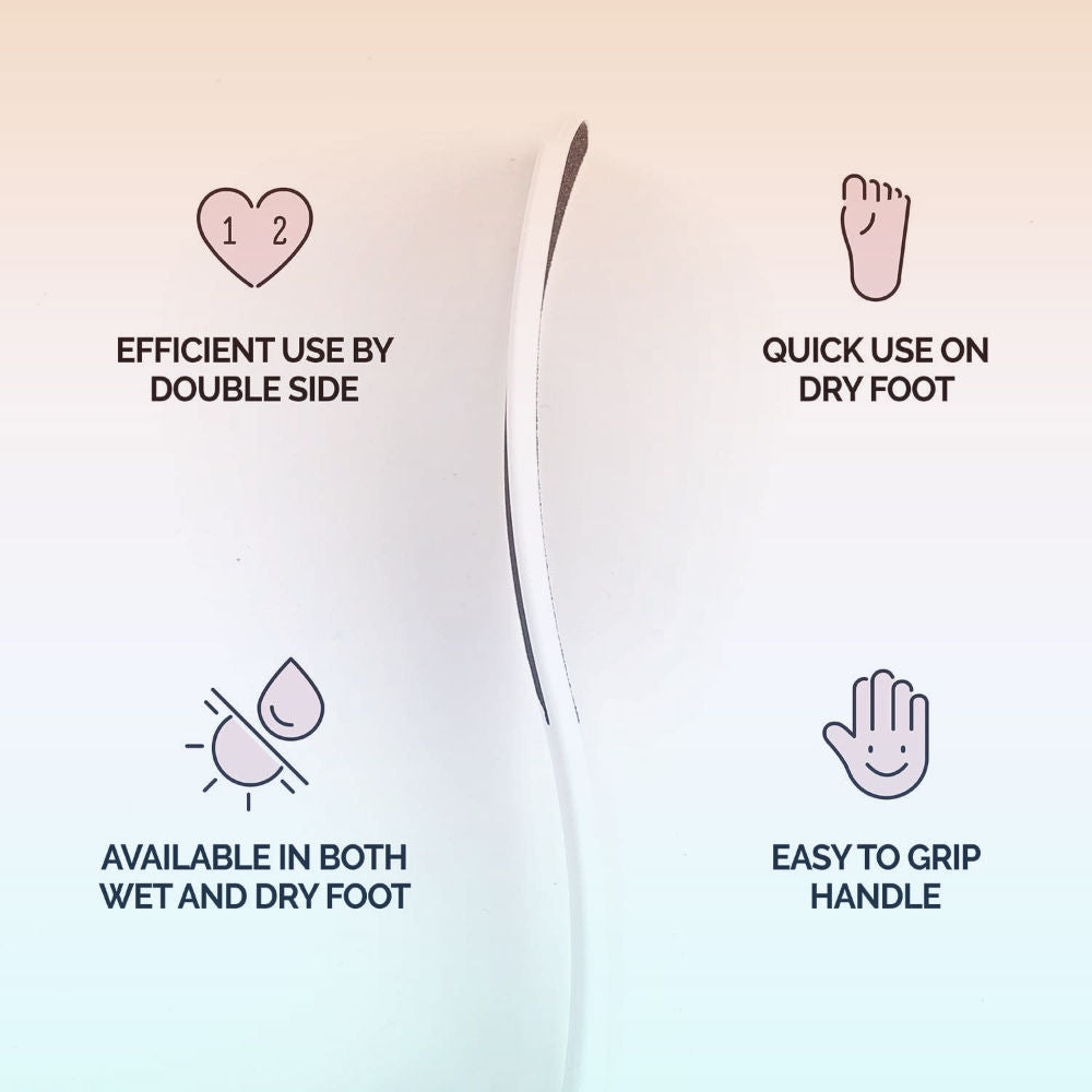 Double Sided Foot Scrubber For Dead Skin - Color May Vary