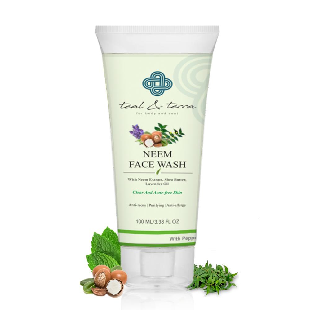 Teal and Terra Neem Face Wash for Purifying, Anti-Acne, Clear Skin