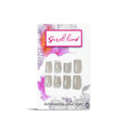 Cats Eye Grey Brown Color with 3D Butterfly Design Press On Nails