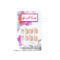 Cats Eye Square Shape Designer Ranibow Color Press On Nails