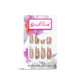 Nude Color 3D Butterfly with Pearl & Glitter Design Press On Nails