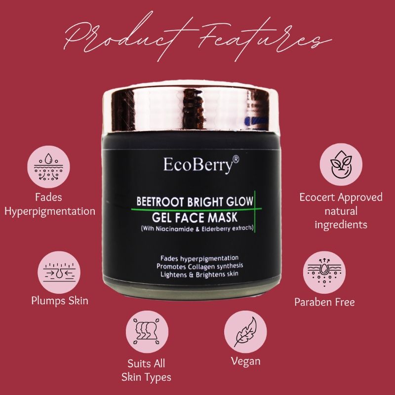Beetroot Bright Glow Gel Face Mask