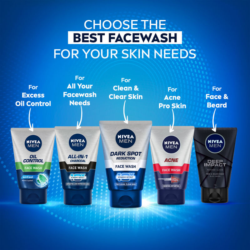 MEN Face Wash for Oily Skin, Oil Control for 12hr Oil Control with 10x Vitamin C Effect