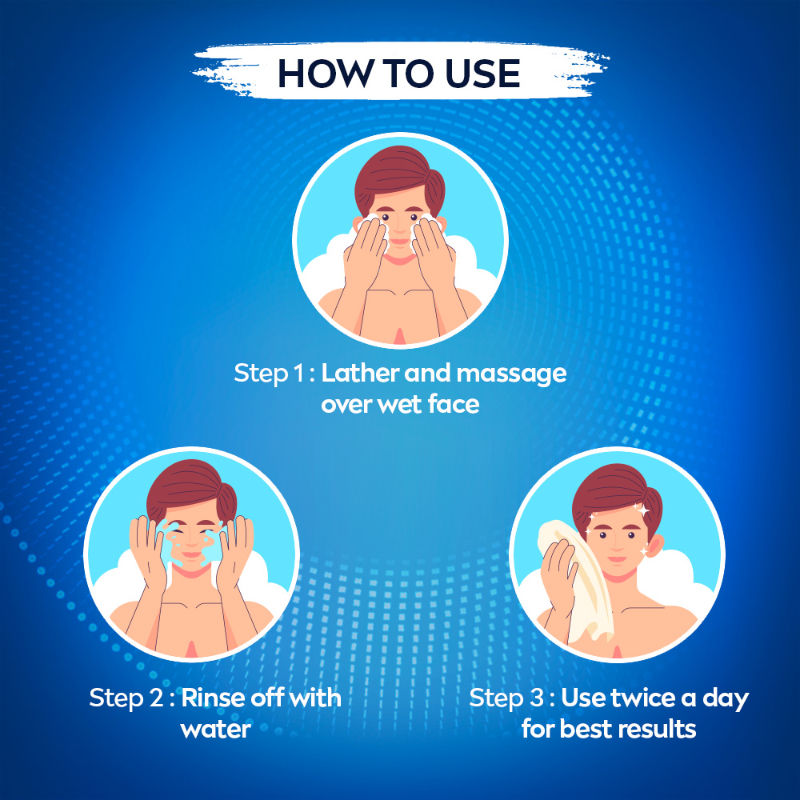 MEN Face Wash for Oily Skin, Oil Control for 12hr Oil Control with 10x Vitamin C Effect