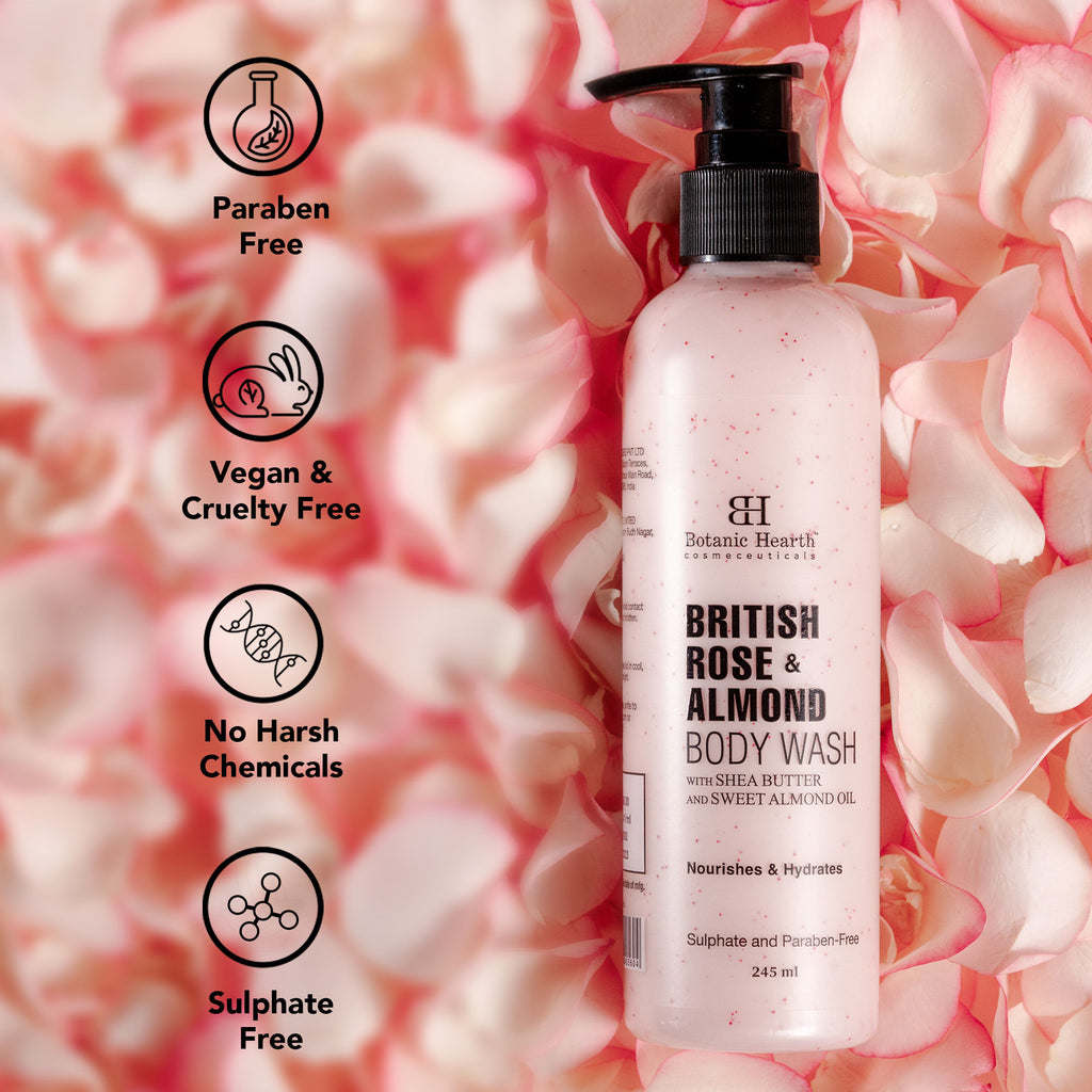 British Rose & Almond Body Wash
