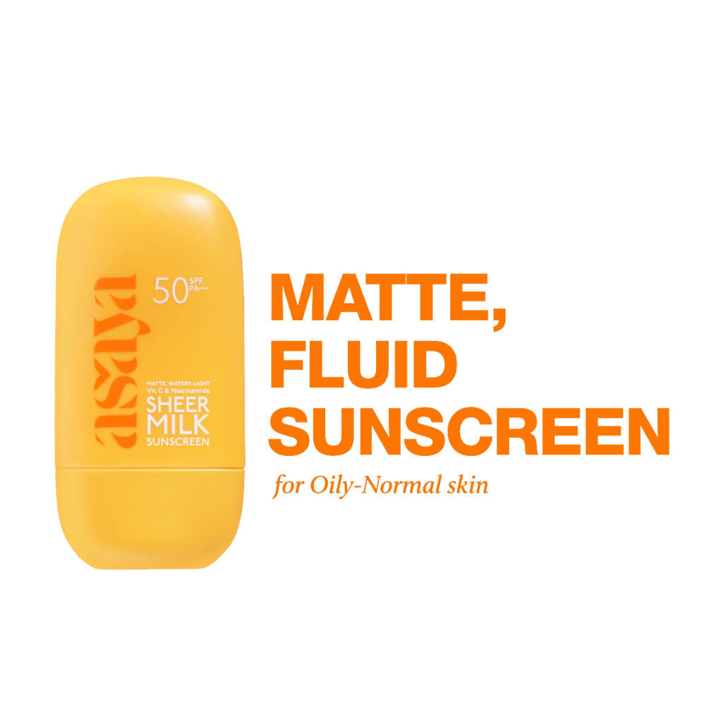 In-Vivo Tested Sheer Milk Sunscreen SPF 50 PA++++ for Brightening & No White Cast