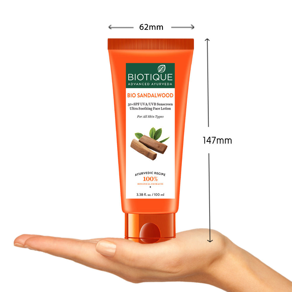 Bio Sandalwood 50+ SPF Sunscreen Ultra Soothing Face Lotion