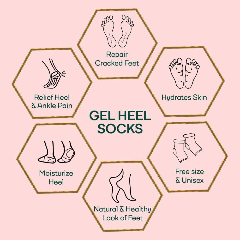 Silicone Gel Heel Foot Socks For Dry Hard Cracked Heels, Baby Soft Feet Repair Pad
