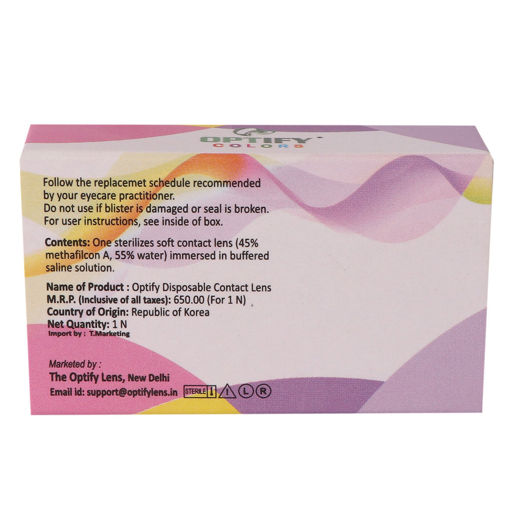 Monthly Colored Contact Lenses Zero Power - Honey