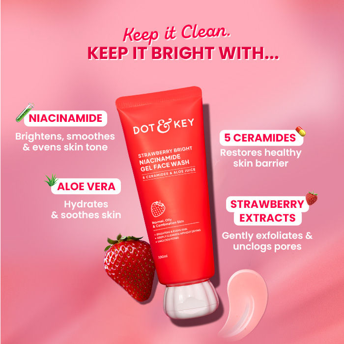 Strawberry Bright Niacinamide Gel Face Wash