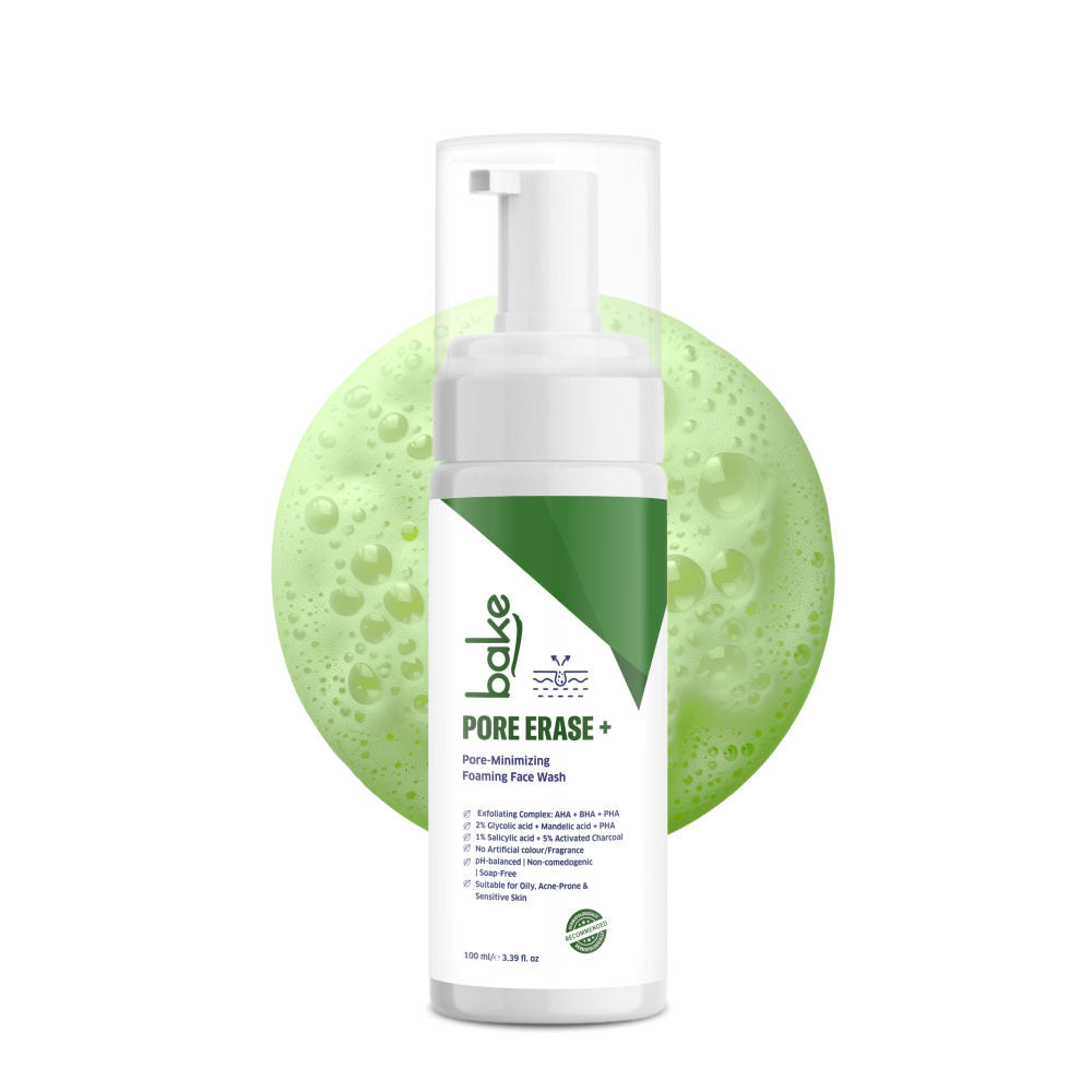 Pore Erase + Foaming Face Wash for Pore Cleansing, Blackhead Removal & Oil Control