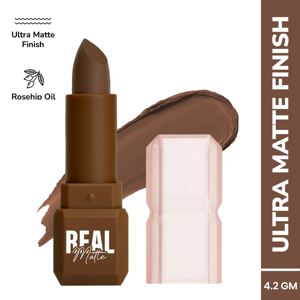 Real Matte Lipstick Long Lasting & Enriched - 04 Hazelnut