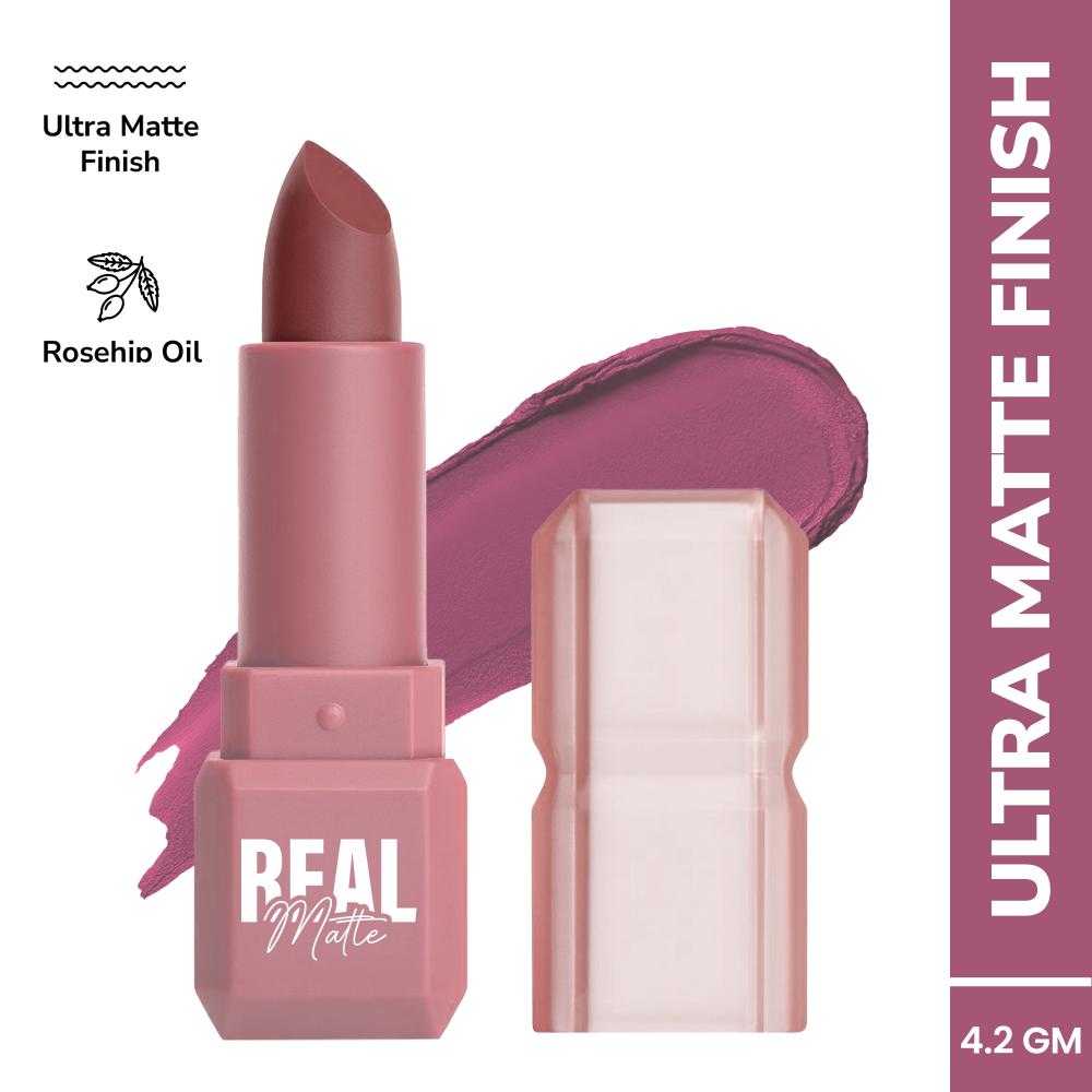 Real Matte Lipstick Long Lasting & Enriched - 08 Rose Quartz