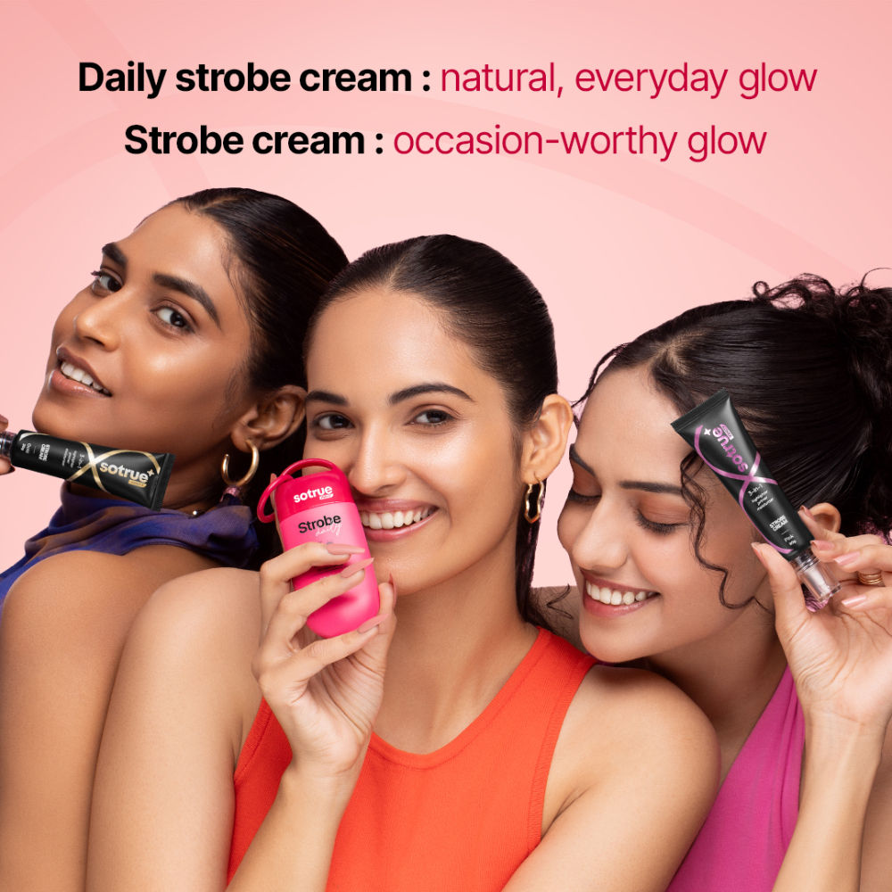 Daily Strobe Cream for Radiant Glowing Skin, Hydrating Dewy Base with Instant Glow