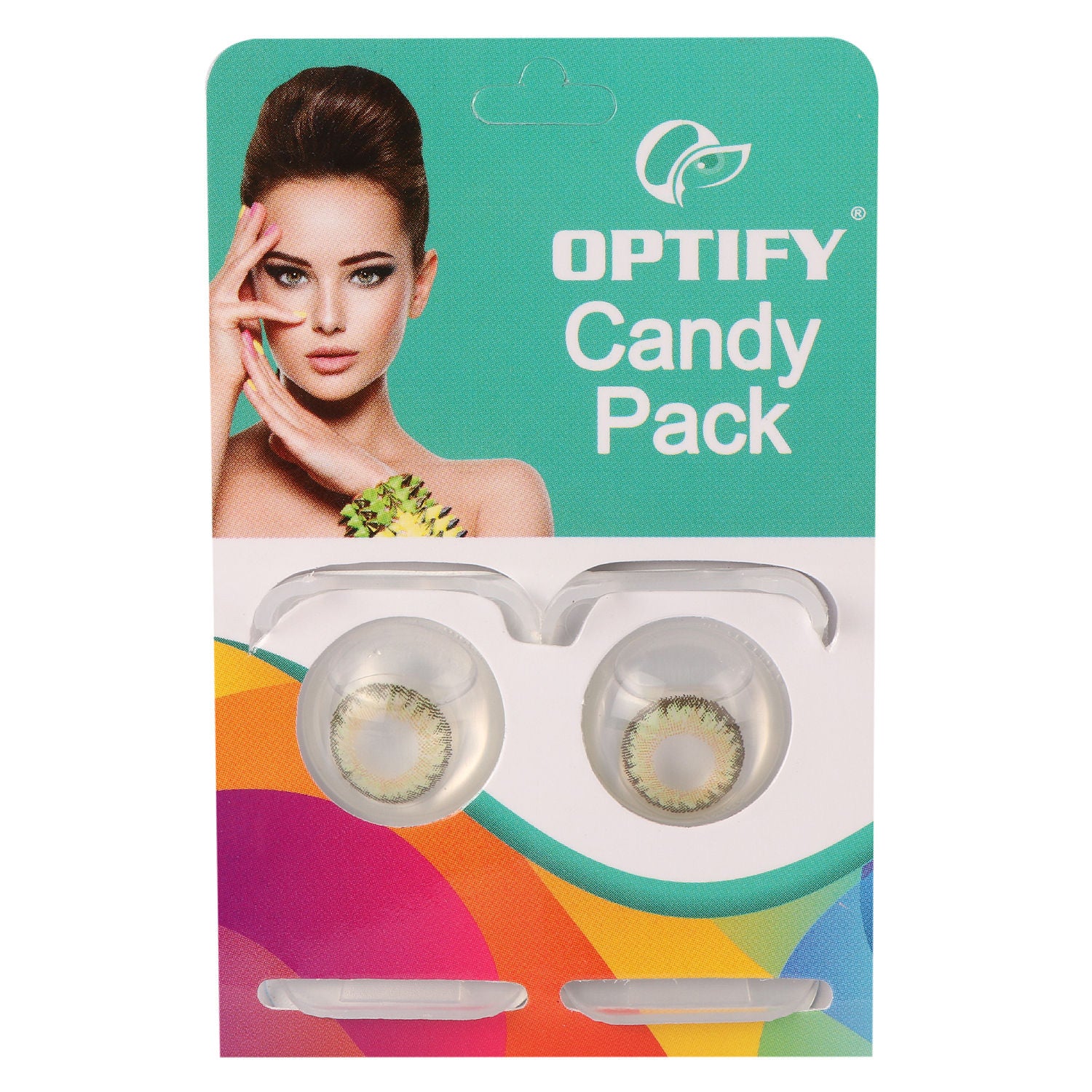 Candy Pack Colored Contact Lenses Zero Power - Green