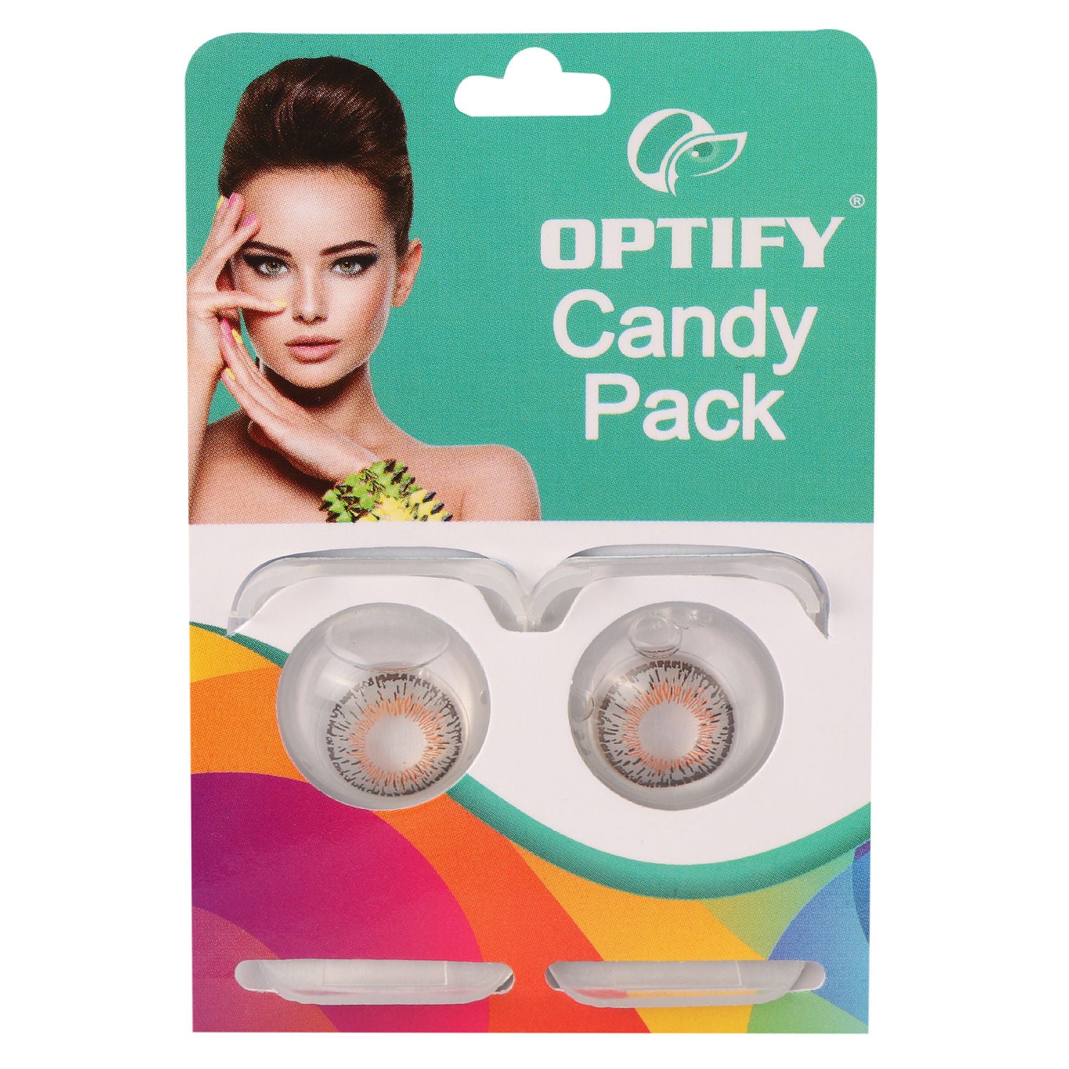 Candy Pack Colored Contact Lenses Zero Power - Grey