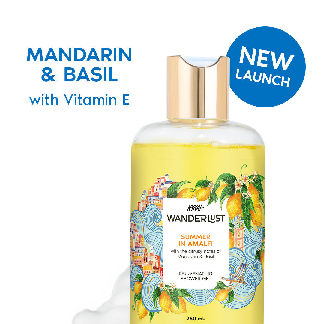 Nykaa Wanderlust Japanese Cherry Blossom Hydrating Shower Gel With Red Berry & Orchid - Summer In Amalfi