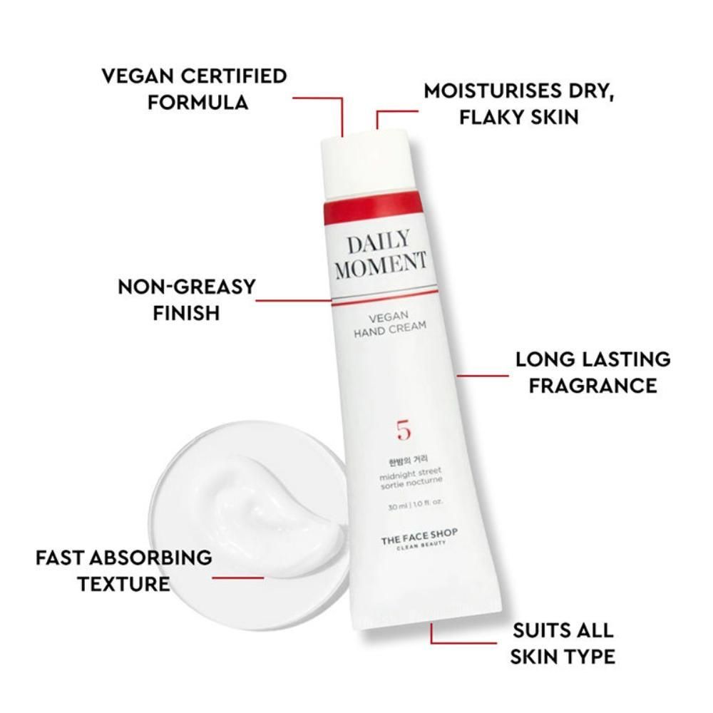 Daily Moment Korean Vegan Hand Cream Midnight Street With Hyaluronic Acid