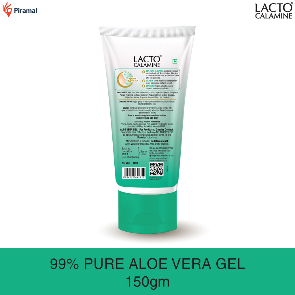Aloe Vera Gel Face Moisturizer With 99% Pure Natural AloeVera, Vitamin E & Glycerin
