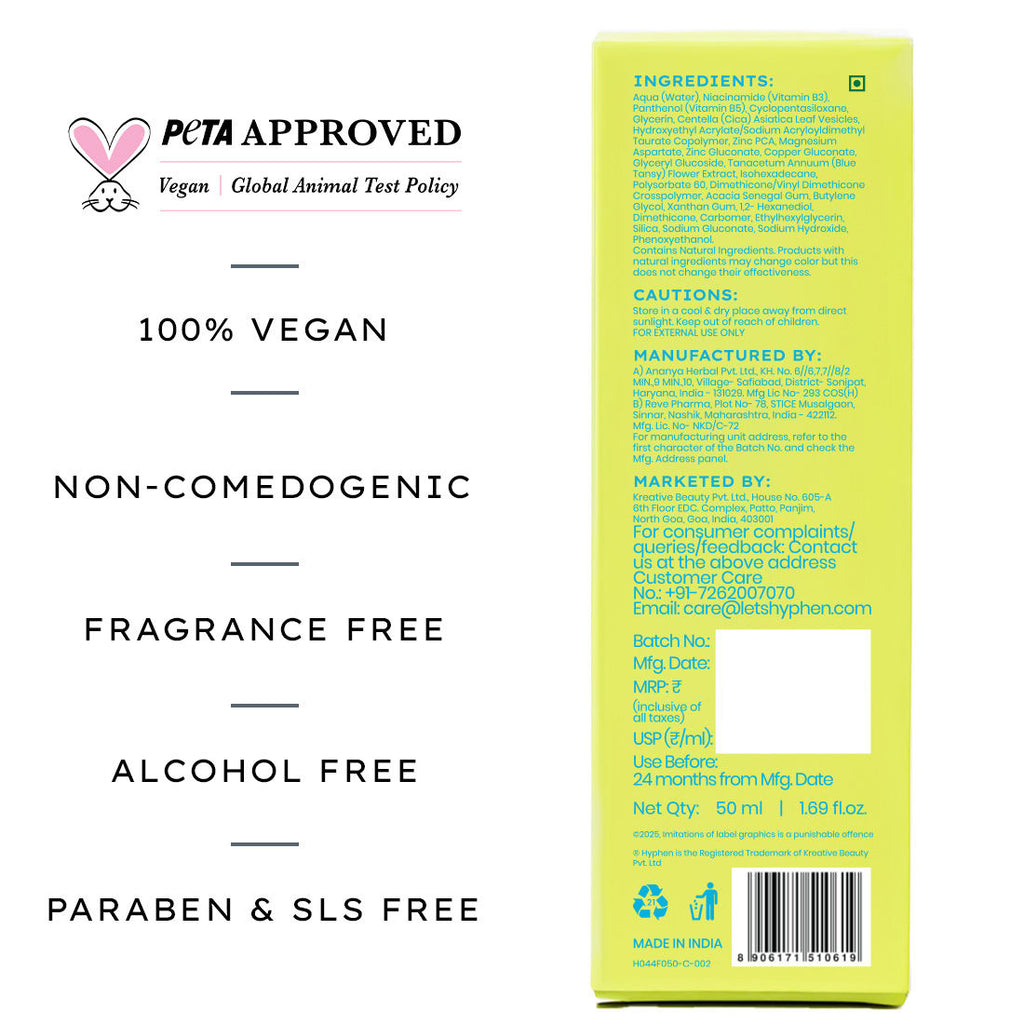 2% Cica Exosome Oil-Free Moisturizer 5% Niacinamide Controls Oil Non-sticky, Light Gel