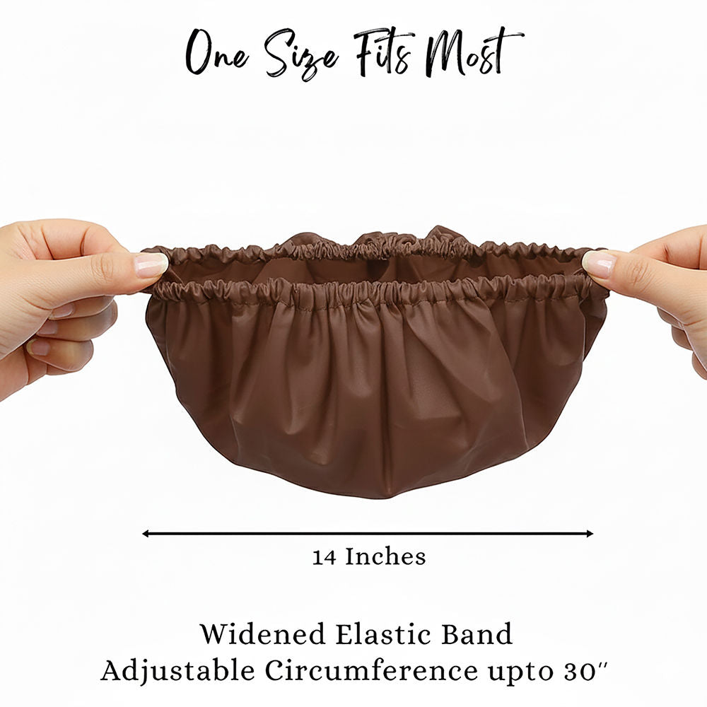 Eco Friendly Reusable Shower Cap - Brown